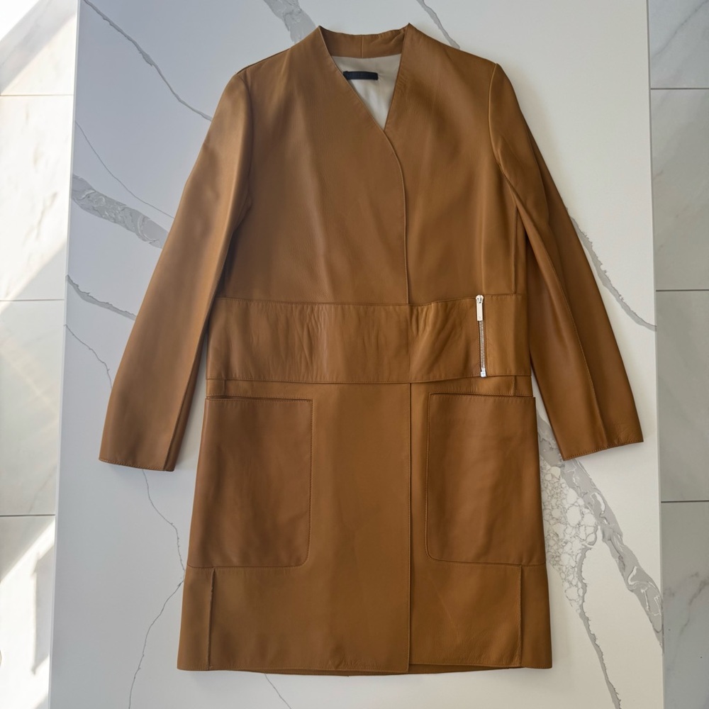 THE ROW LEATHER COAT - Picture 4 of 16